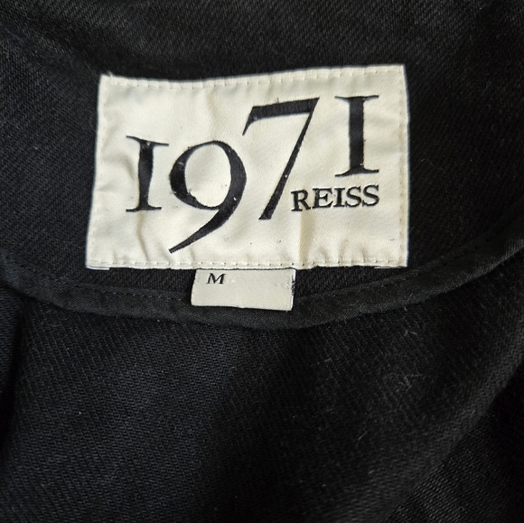 REISS 1971 Black Denim Fittwd Cropped Jacket. Size Medium - Picture 9 of 13